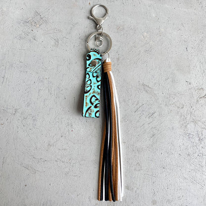 Genuine Leather Tassel Keychain-Teresa&#39;s Fashionista LLC