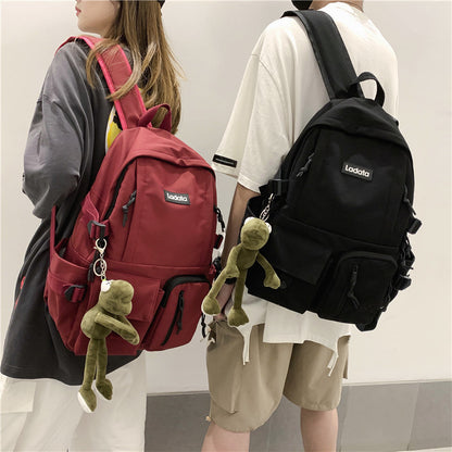 Simple Multi-pocket Backpack Students Anti-theft Junior High School College Schoolbag Casual Large Capacity Computer Bags-Teresa&#39;s Fashionista LLC