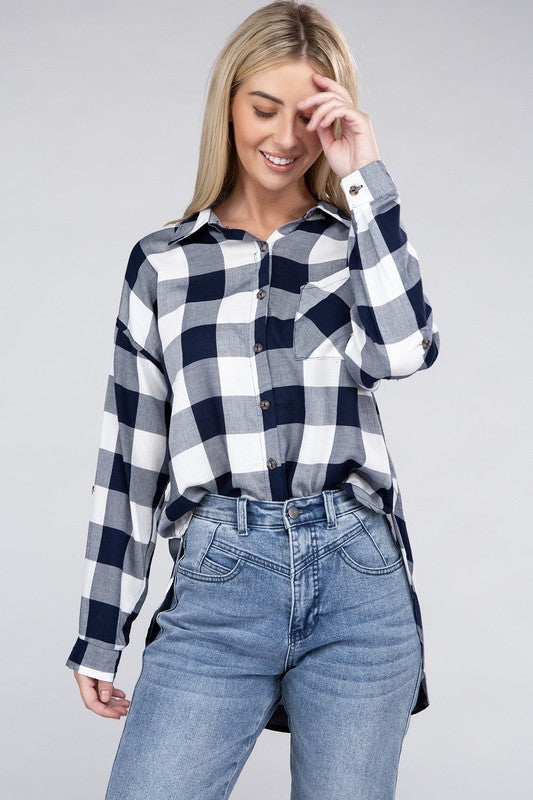 Classic Plaid Flannel Shirt-Teresa&#39;s Fashionista LLC