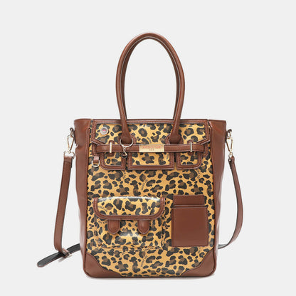 Nicole Lee USA Leopard Large Tote Bag-Teresa&#39;s Fashionista LLC