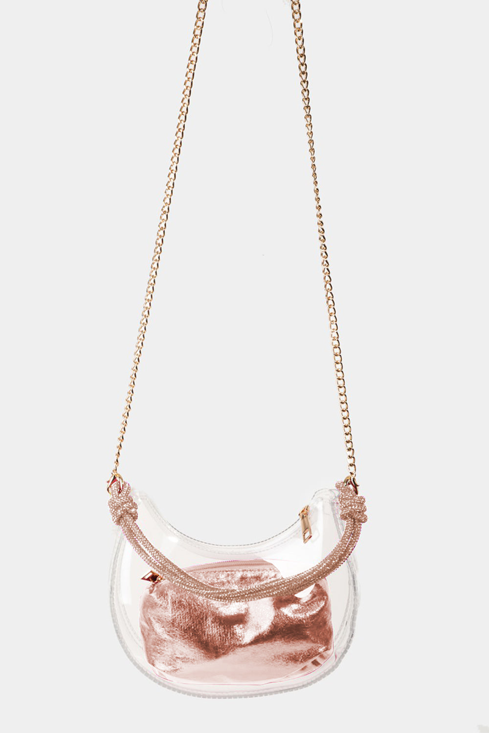 Fame Clear See Through Baguette Bag-Teresa&#39;s Fashionista LLC