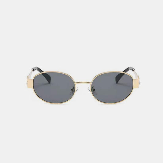 Metal Frame Oval Sunglasses-Teresa&#39;s Fashionista LLC