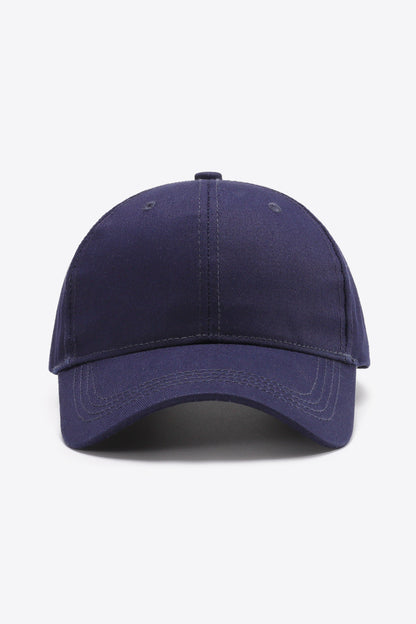 Plain Adjustable Cotton Baseball Cap-Teresa&#39;s Fashionista LLC