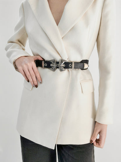 Double Buckle PU Leather Belt-Teresa&#39;s Fashionista LLC