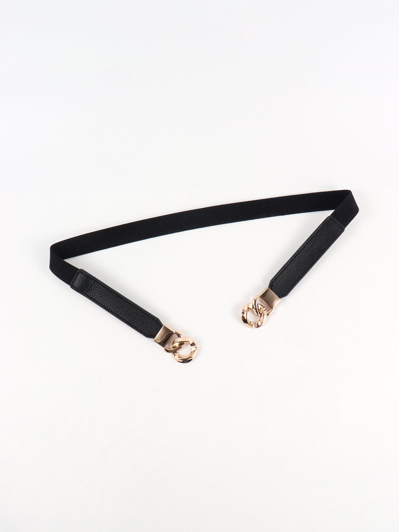 Zinc Alloy Buckle Elastic PU Belt-Teresa&#39;s Fashionista LLC