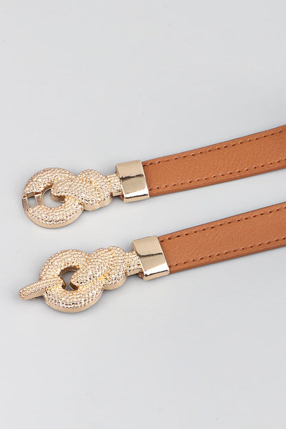 Zinc Alloy Buckle PU Leather Belt-Teresa&#39;s Fashionista LLC