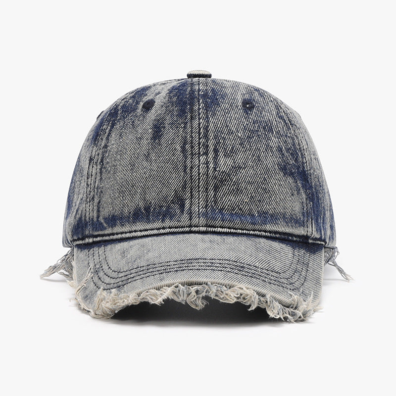 Raw Hem Adjustable Cotton Baseball Cap-Teresa&#39;s Fashionista LLC