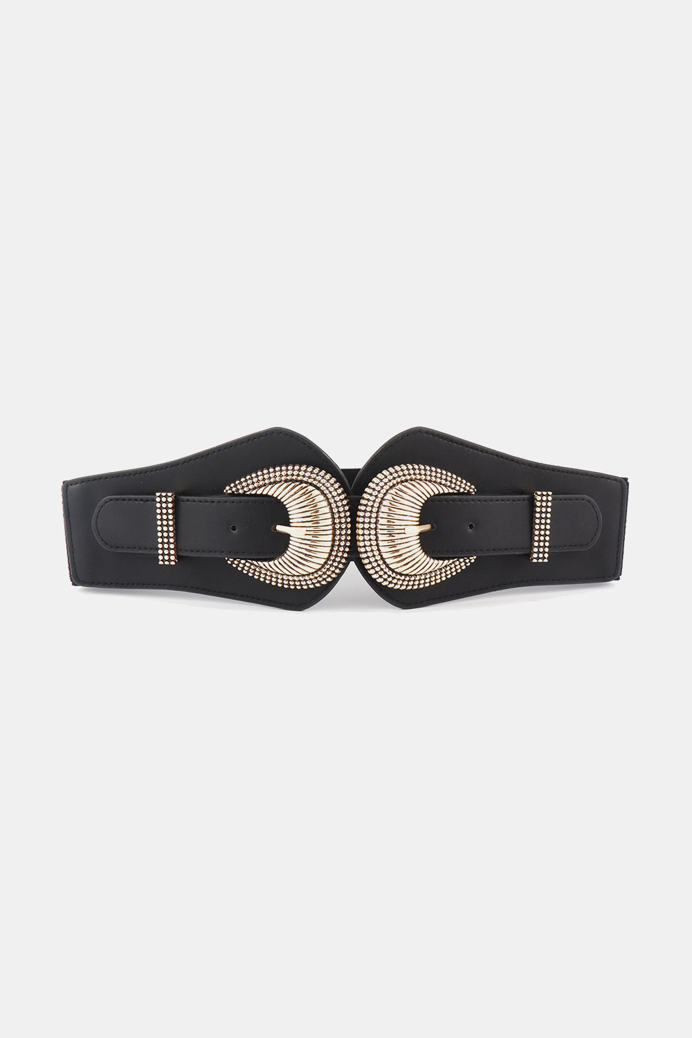 Shell Double Buckle Elastic Wide Belt-Teresa&#39;s Fashionista LLC