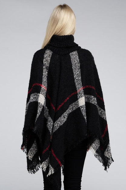 Turtleneck Knit Pancho-Teresa&#39;s Fashionista LLC