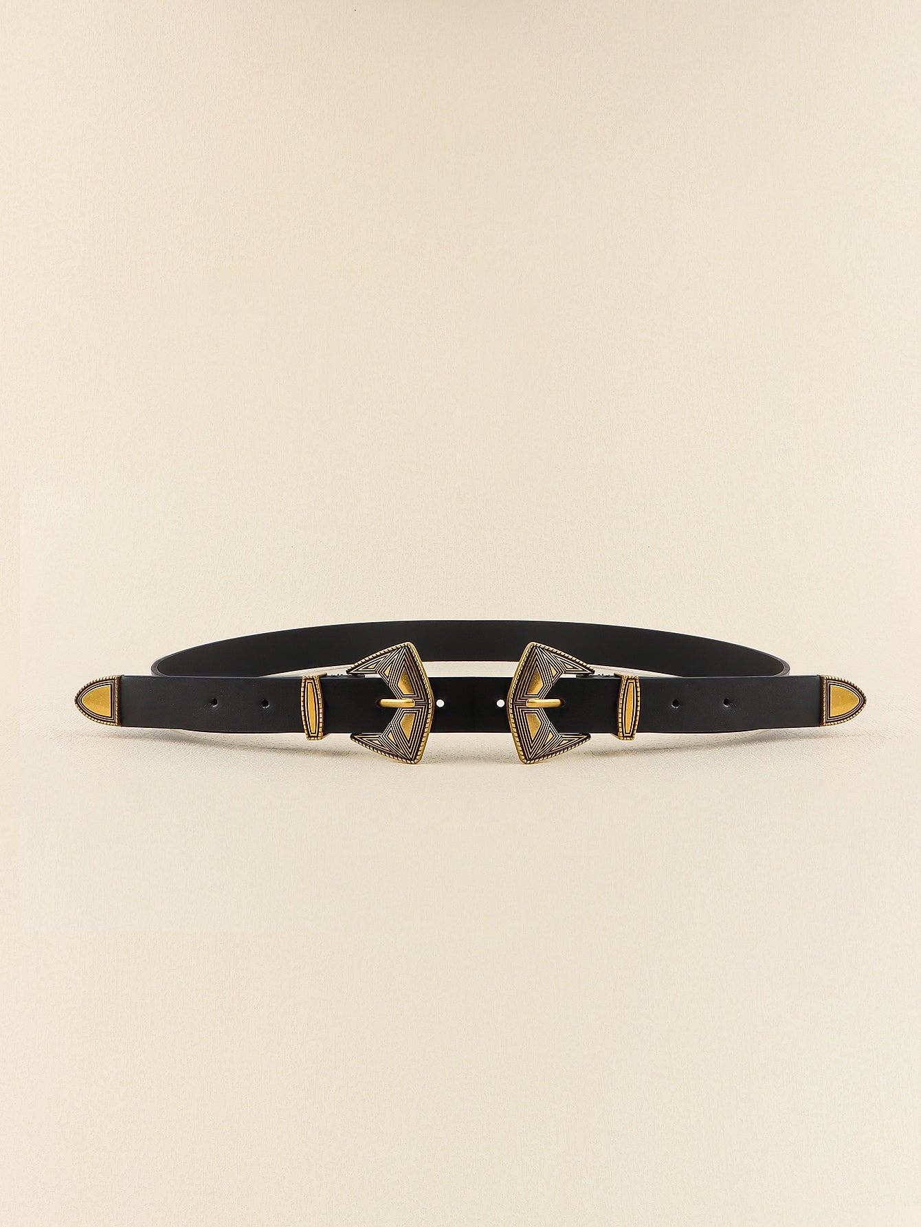 Double Buckle PU Leather Belt-Teresa&#39;s Fashionista LLC