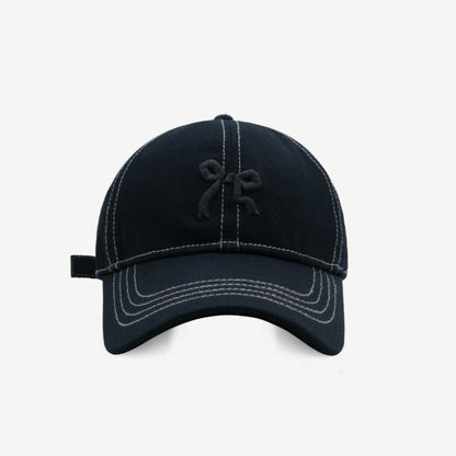 Bow Graphic Cotton Baseball Hat-Teresa&#39;s Fashionista LLC