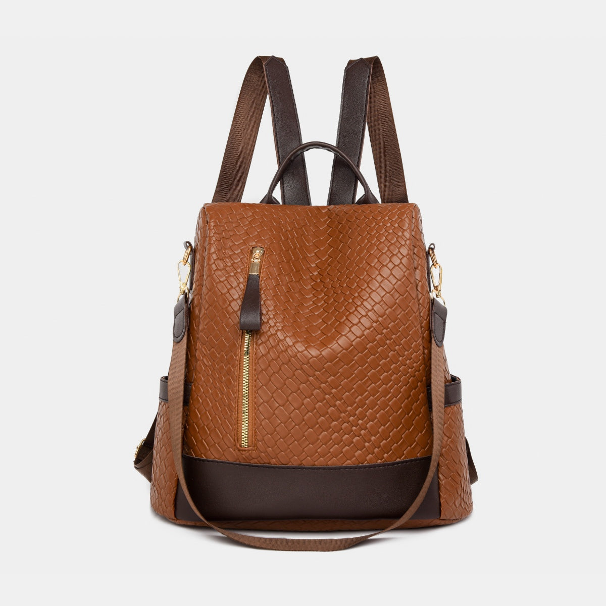 PU Leather Adjustable Straps Backpack Bag-Teresa&#39;s Fashionista LLC