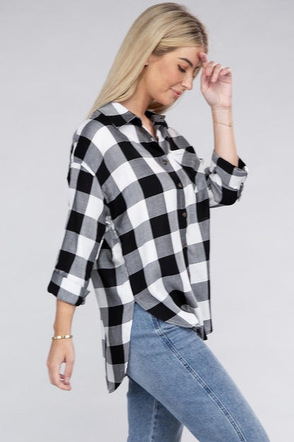 Classic Plaid Flannel Shirt-Teresa&#39;s Fashionista LLC