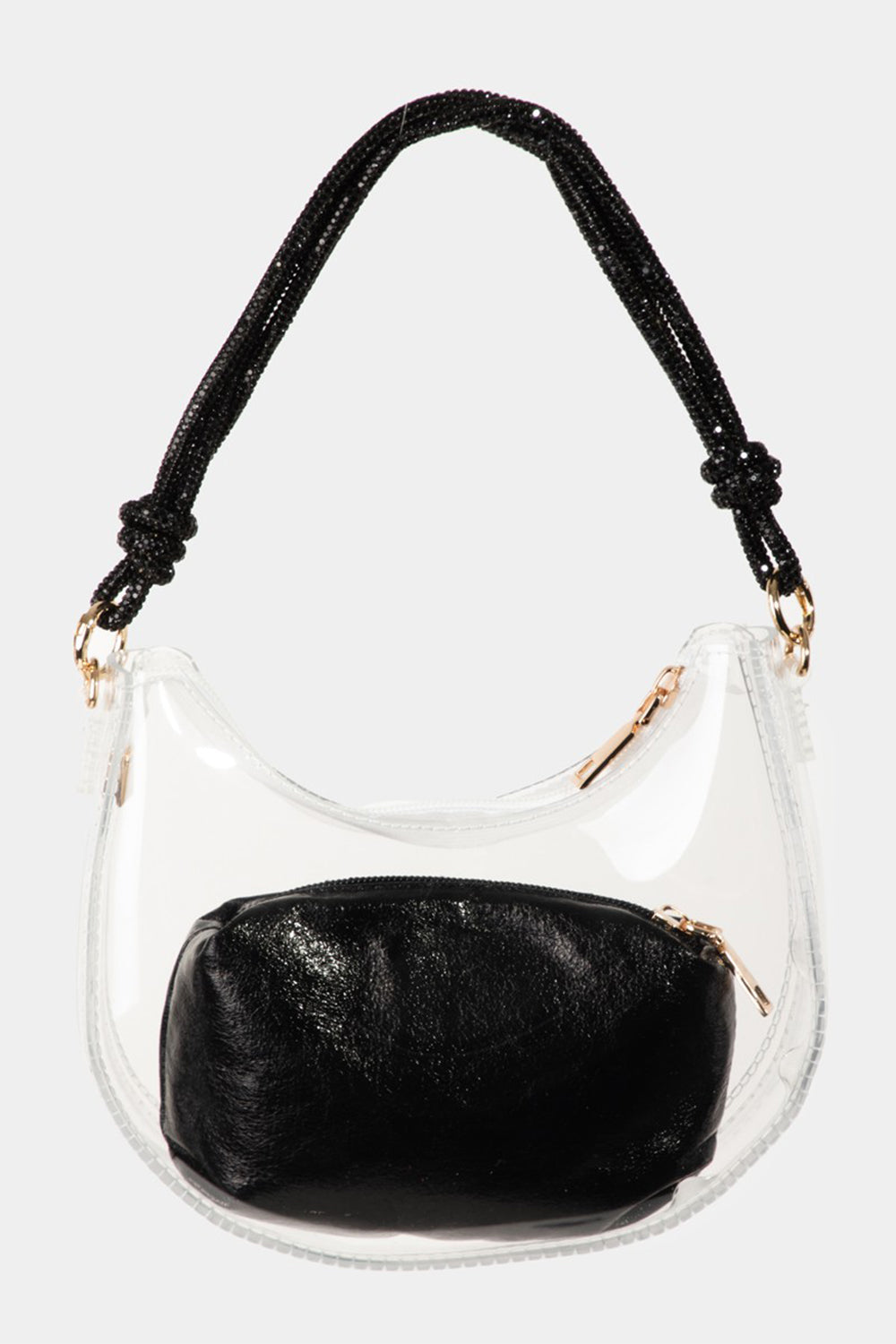 Fame Clear See Through Baguette Bag-Teresa&#39;s Fashionista LLC