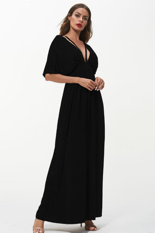 Strappy Neck Maxi Dress-Teresa&#39;s Fashionista LLC