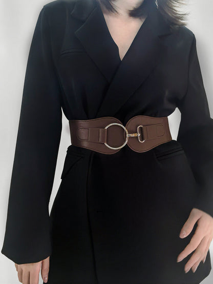 PU Elastic Wide Belt-Teresa&#39;s Fashionista LLC