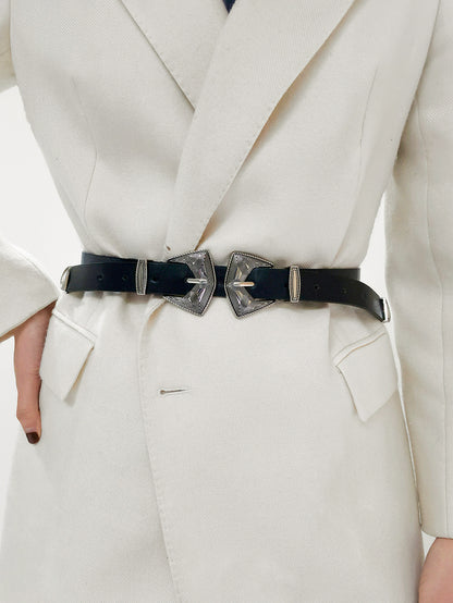 Double Buckle PU Leather Belt-Teresa&#39;s Fashionista LLC