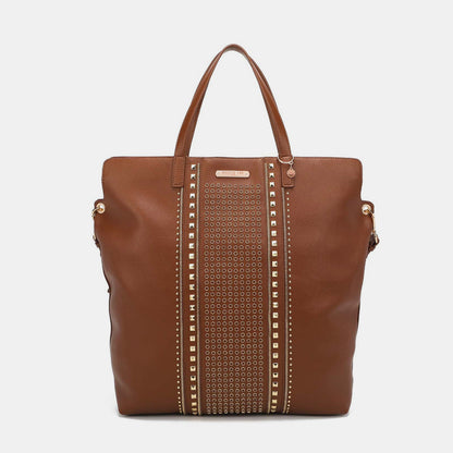 Nicole Lee USA Studded Large Tote Bag-Teresa&#39;s Fashionista LLC