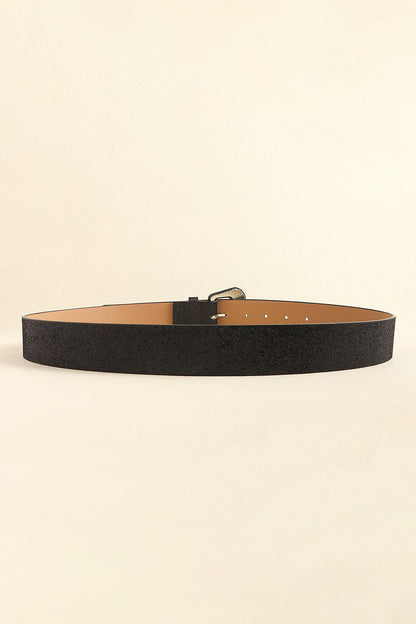 Glitter PU Leather Belt-Teresa&#39;s Fashionista LLC