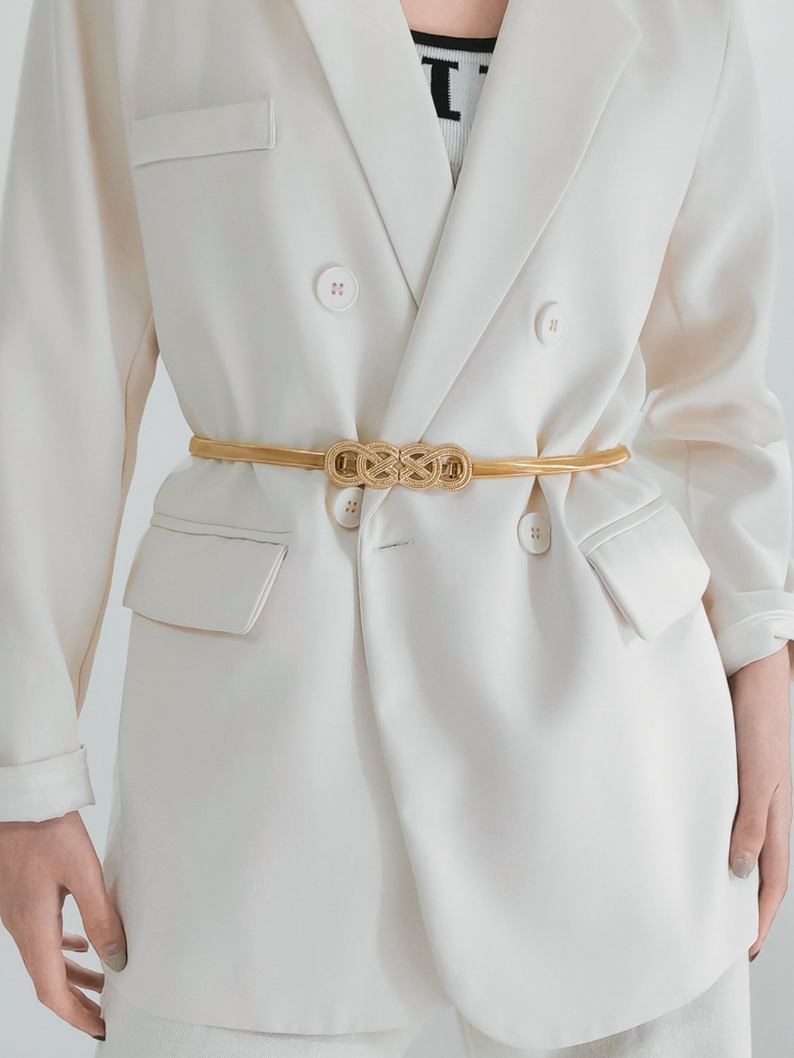 Knot Buckle Metal Belt-Teresa&#39;s Fashionista LLC