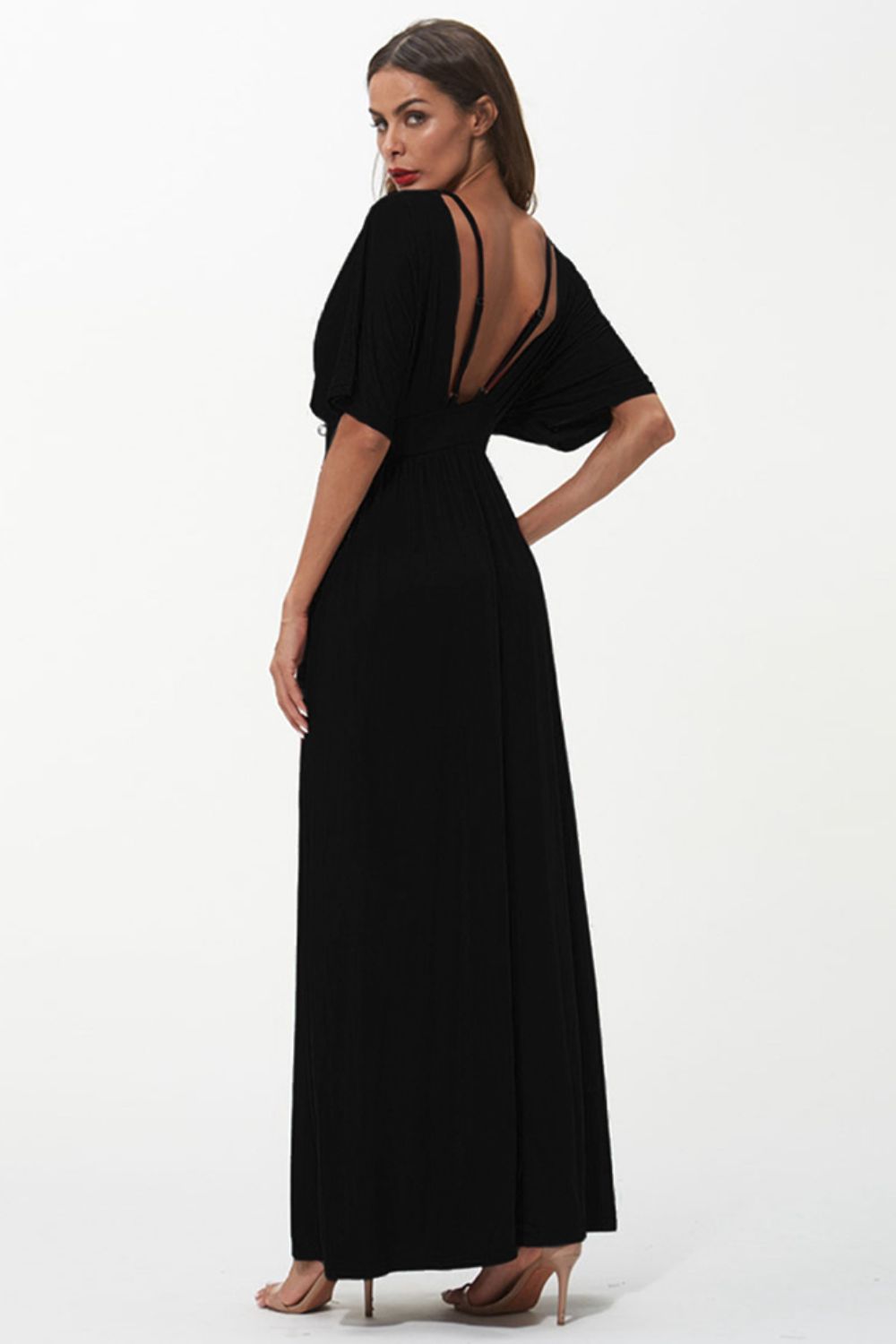 Strappy Neck Maxi Dress-Teresa&#39;s Fashionista LLC