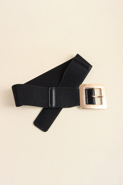 Alloy Buckle PU Leather Belt-Teresa&#39;s Fashionista LLC