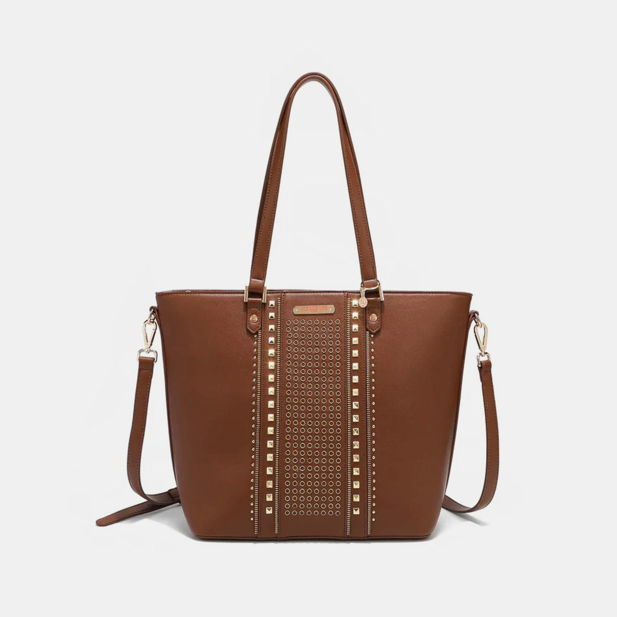 Nicole Lee USA Studded Decor Tote Bag-Teresa&#39;s Fashionista LLC