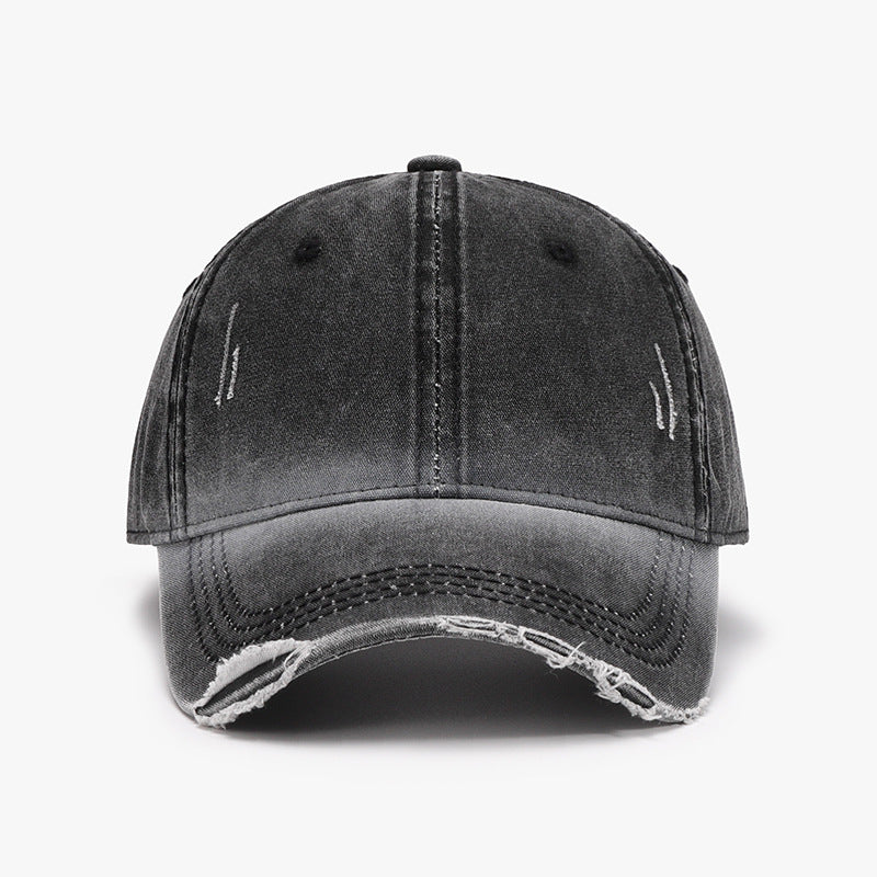 Distressed Washed Adjustable Baseball Cap-Teresa&#39;s Fashionista LLC