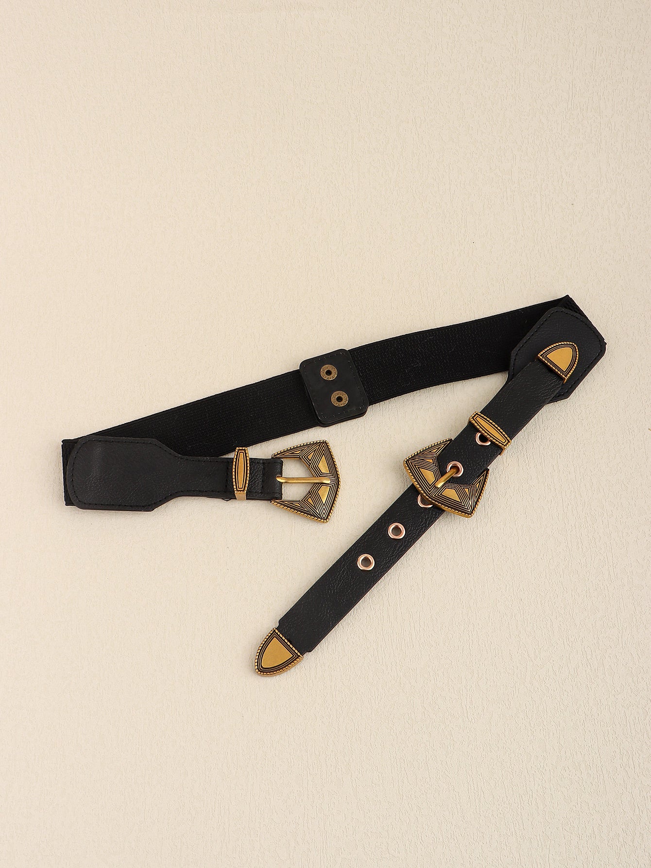 Double Buckle PU Leather Belt-Teresa&#39;s Fashionista LLC