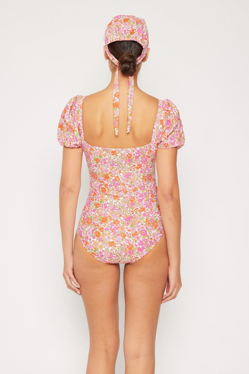 Marina West Swim Floral Puff Sleeve One-Piece-Teresa&#39;s Fashionista LLC