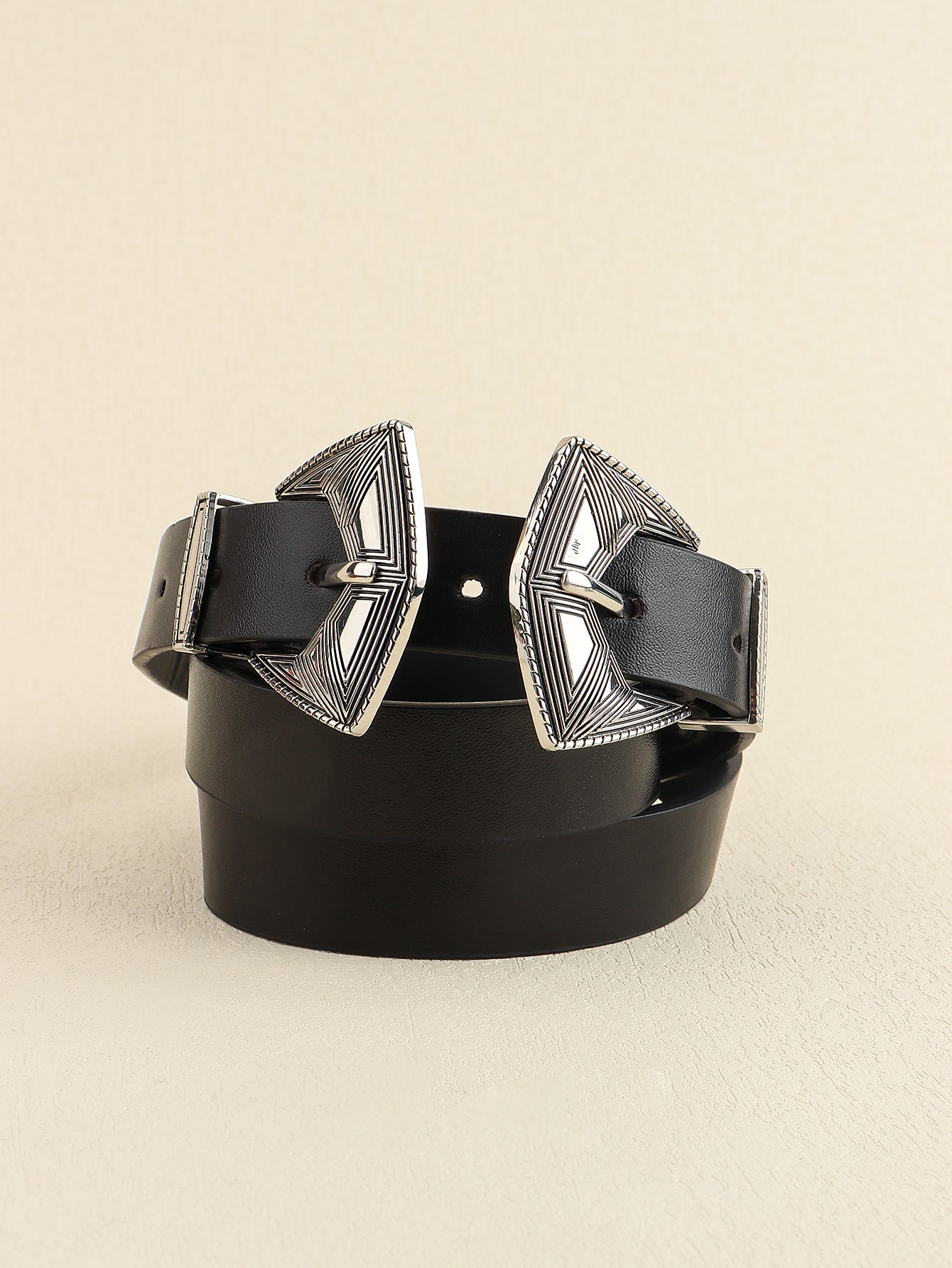 Double Buckle PU Leather Belt-Teresa&#39;s Fashionista LLC