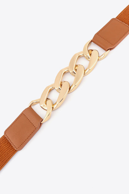 Chain Detail Elastic Belt-Teresa&#39;s Fashionista LLC