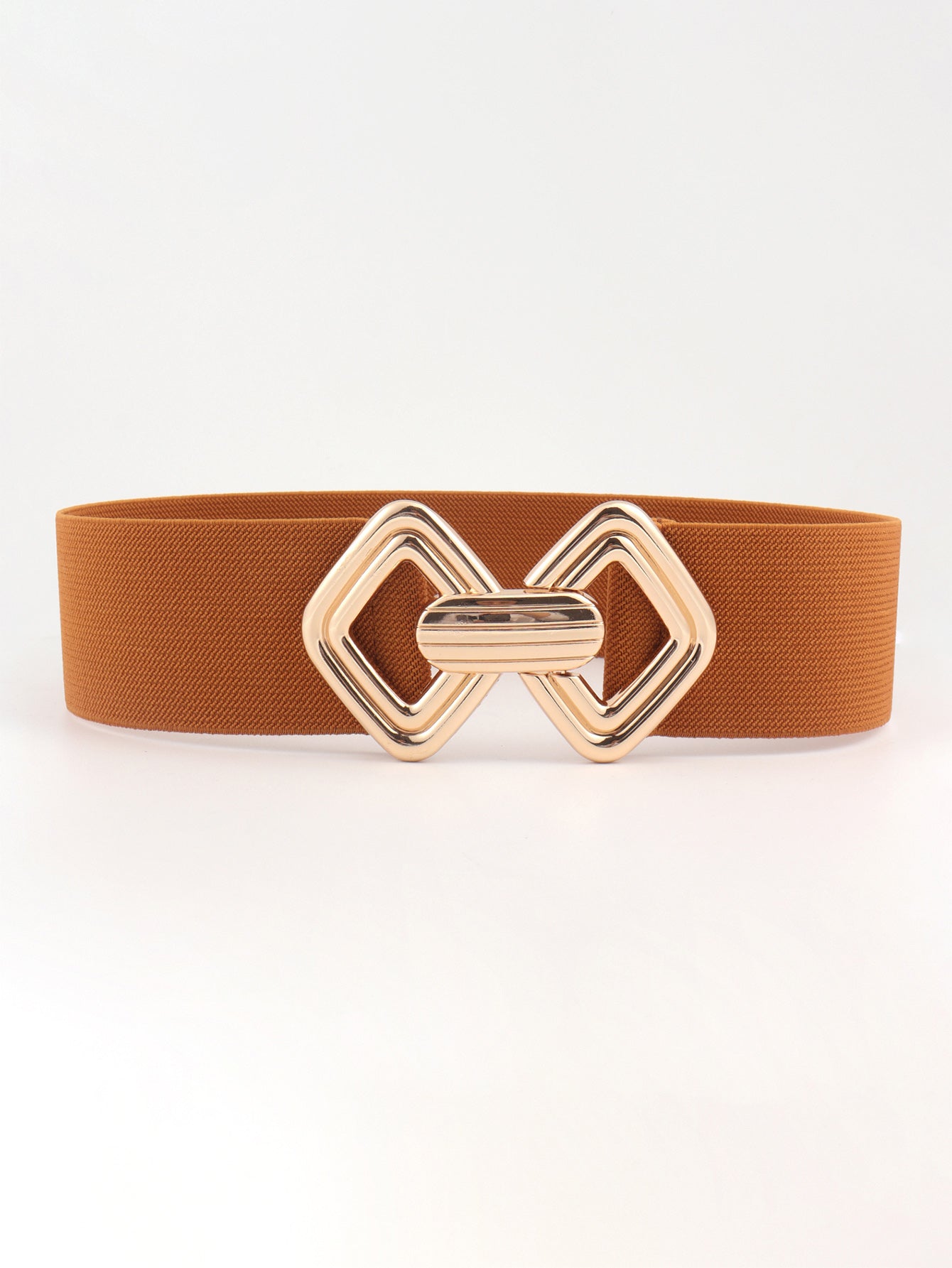 Geometric Buckle Elastic Wide Belt-Teresa&#39;s Fashionista LLC