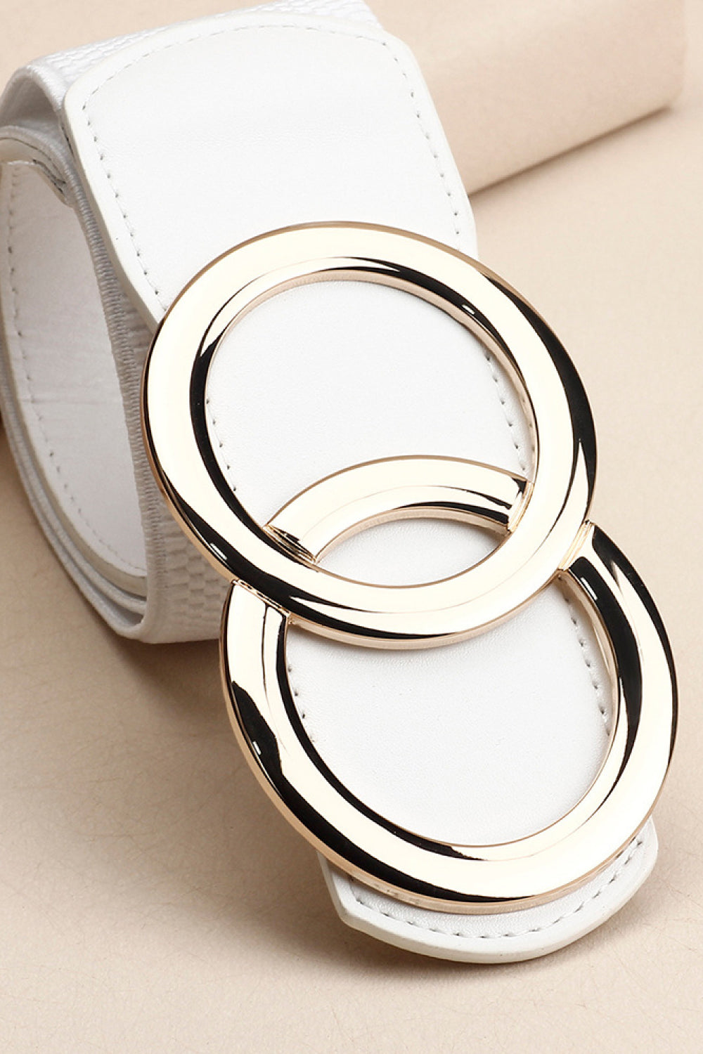 Zinc Alloy Buckle Elastic PU Belt-Teresa&#39;s Fashionista LLC