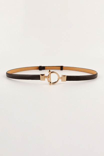 Toggle Buckle Skinny PU Belt-Teresa&#39;s Fashionista LLC