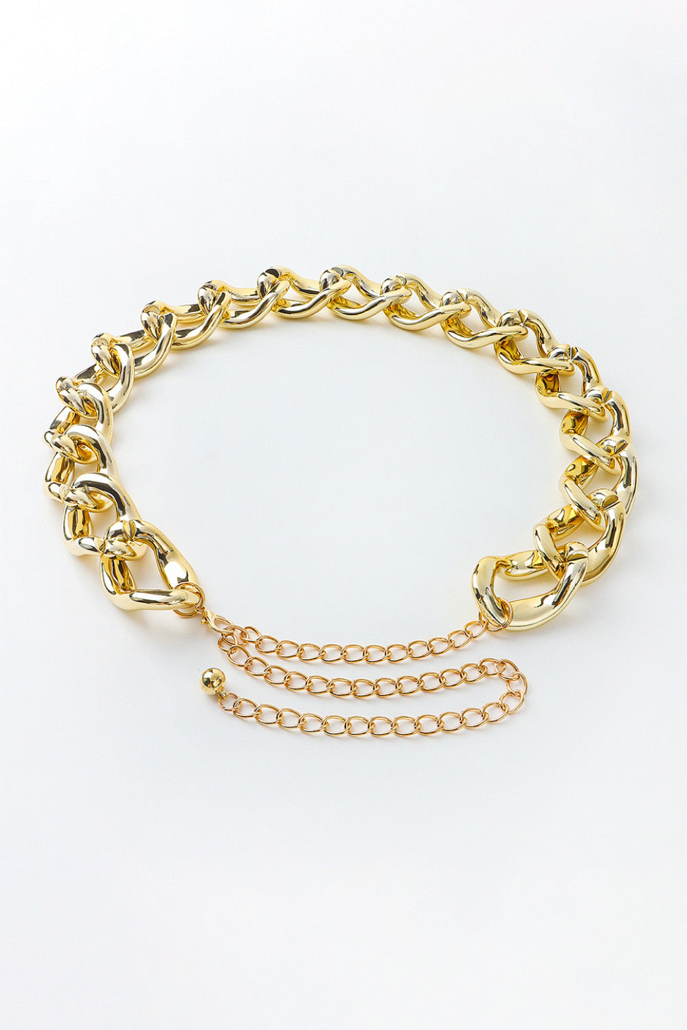 1.2" Width Acrylic Curb Chain Belt-Teresa&#39;s Fashionista LLC