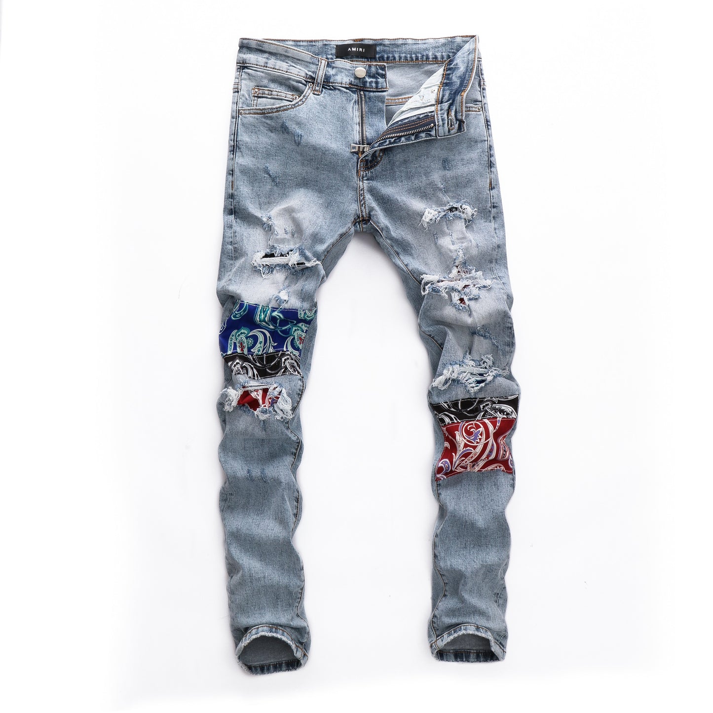 Trendy Washed White Scum Men's Jeans-Teresa&#39;s Fashionista LLC