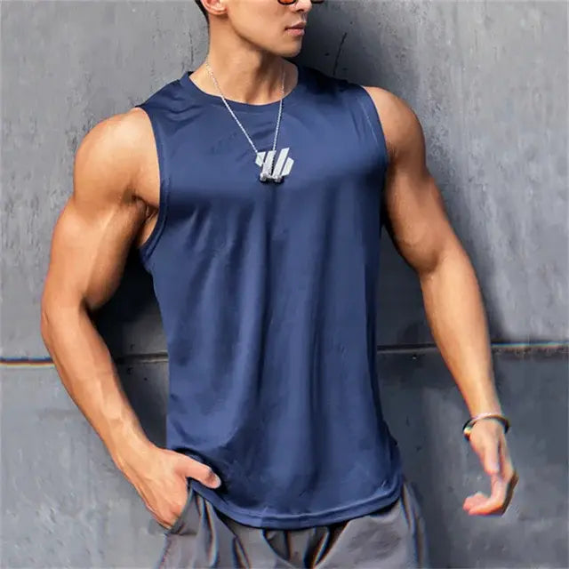 2023 newest Summer Gym Vest High Quality mesh Shirt Sleeveless T-shirts-Teresa&#39;s Fashionista LLC