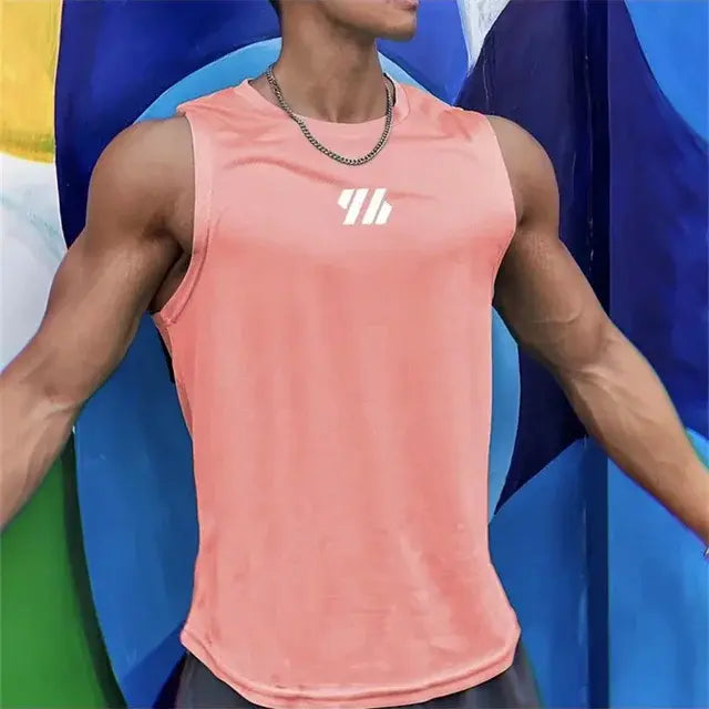 2023 newest Summer Gym Vest High Quality mesh Shirt Sleeveless T-shirts-Teresa&#39;s Fashionista LLC