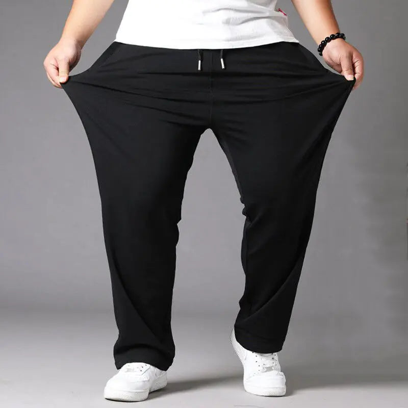 Oversized Black Casual Pants Men&#39;s 10XL Sweatpants Korean-Teresa&#39;s Fashionista LLC