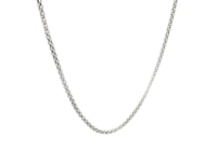 Rhodium Plated 1.8mm Sterling Silver Popcorn Style Chain