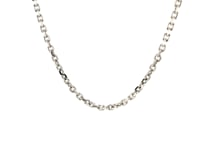 2.3mm Sterling Silver Rhodium Plated Cable Chain