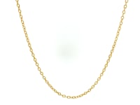 18k Yellow Gold Round Cable Link Chain 1.5mm