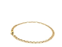 3.2mm 14k Yellow Gold Mariner Link Anklet