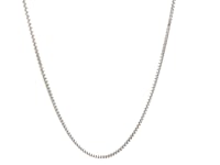 Sterling Silver Rhodium Plated Box Chain 1.1mm