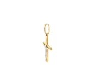 14k Two Tone Gold Crucifix Motif Pendant