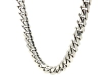 Sterling Silver Rhodium Plated Miami Cuban Chain 9.8mm