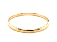 14k Yellow Gold Dome Design Polished Children's Bangle