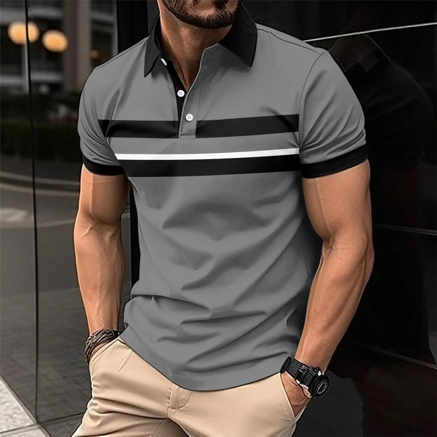 Men's Casual Collar Polo-Teresa&#39;s Fashionista LLC