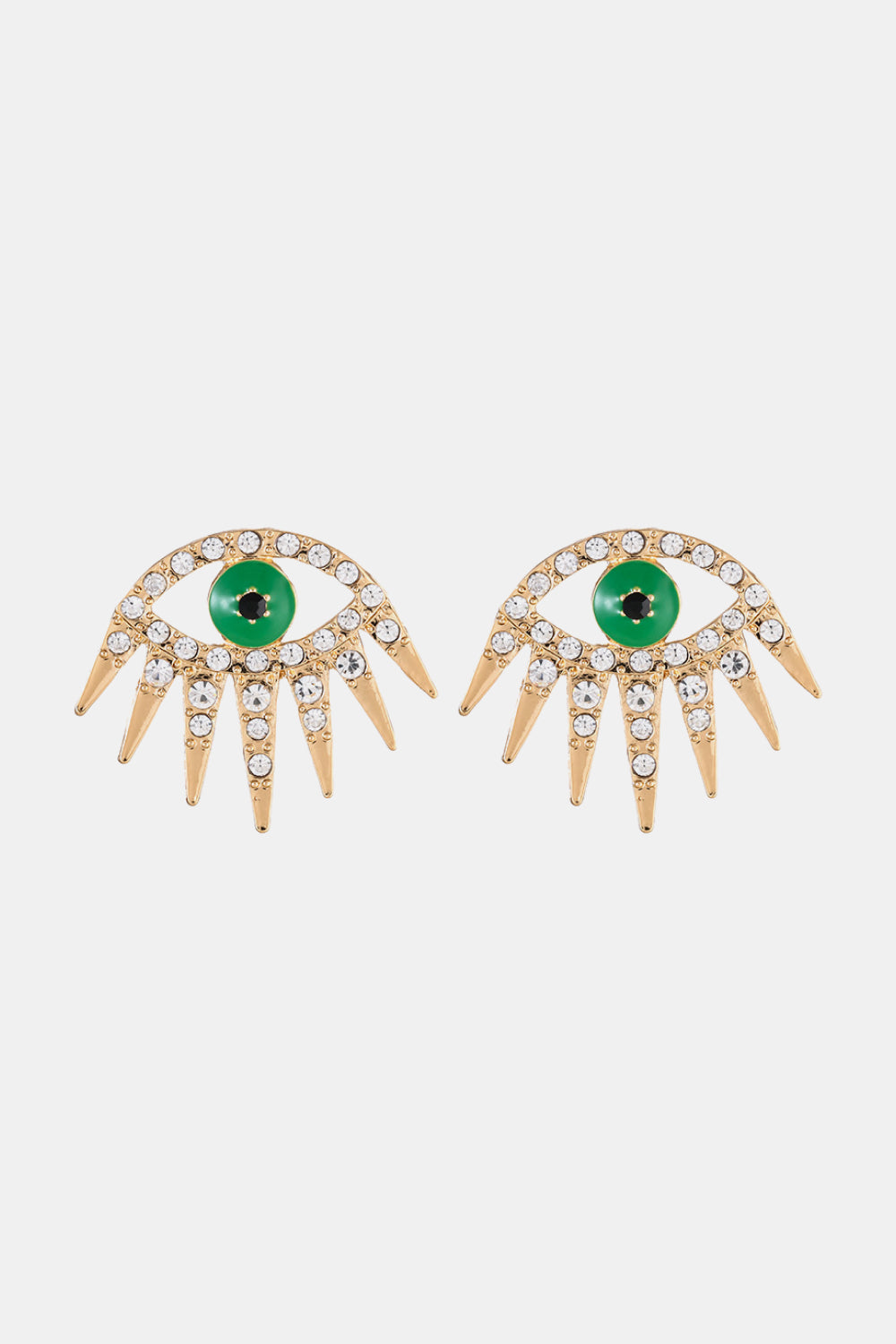 Evil Eye Rhinestone Dangle Earrings-Teresa&#39;s Fashionista LLC